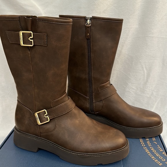 Dr. Scholl's Buckle Mid Shaft Moto Boots - VIP - Picture 3 of 7